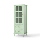 Minimalism Buffet Cabinet With Glass Doors And Double Drawer by HouseOfZazla