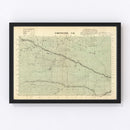 Vintage Map of Cheyenne County, Nebraska 1885