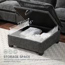 117.5'' Modular Sectional Sofa with Movable Storage Ottoman