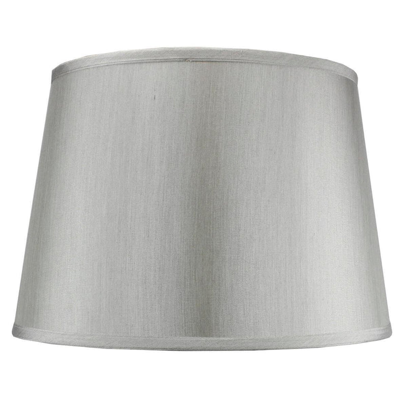 16"W x 11"H Silver Grey Hard Back Lamp Shade