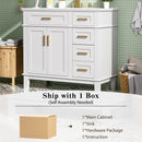 Bathroom Vanity With Sink, Soft Close Doors, 4 Storage Drawers by HouseOfZazla