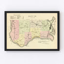 Vintage Map of Sarpy County, Nebraska 1885