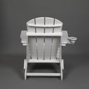Folding Adirondack Chair with Dual Cup Holder - White