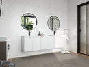 72" Bathroom Vanity With Resin Sink, Soft Close Doors and 1-Side Cabinet