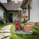 Sitting Puppy Solar Planter Outdoor Statue by HouseOfZazla