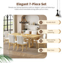 Topmax - 7 Piece Traditional Extendable Dining Table Set With Butterfly Leaf And 6 Upholstered Dining Table Set by HouseOfZazla