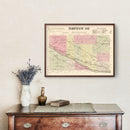 Vintage Map of Dawson County, Nebraska 1885