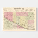 Vintage Map of Dawson County, Nebraska 1885