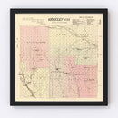 Vintage Map of Greeley County, Nebraska 1885
