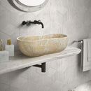 Bathroom Vessel Sink With Wavy Design