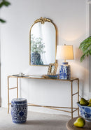 Arched Wall Mirror With Metal Frame, Wall Mirror For Living Room by Unique Piece Furniture