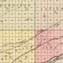 Vintage Map of Hall County, Nebraska 1885