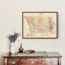 Vintage Map of Douglas County, Nebraska 1885