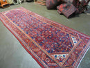 3' 6" X 10' 4" Antique Handmade India Floral Oriental Wool Runner Rug