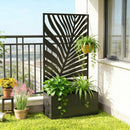 Outdoor Raised Garden Bed with Privacy Screen and Metal Planter Box by HouseOfZazla