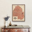 Vintage Map of Hennepin County, Minnesota 1874