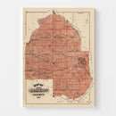 Vintage Map of Hennepin County, Minnesota 1874
