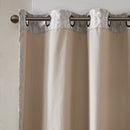 Knitted Jacquard Damask Total Blackout Grommet Top Curtain Panel by HouseOfZazla