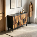 Farmhouse Rustic Sideboard With Straight Wood Pattern
