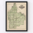 Vintage Map of Dakota County, Minnesota 1874