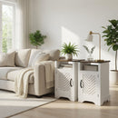 Farmhouse Nightstand With Charging Station & Storage by HouseOfZazla