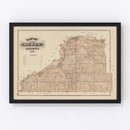 Vintage Map of Scott County, Minnesota 1874