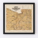 Vintage Map of Blue Earth County, Minnesota 1874