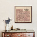 Vintage Map of Rice County, Minnesota 1874