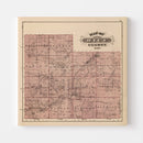 Vintage Map of Rice County, Minnesota 1874