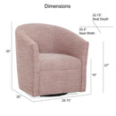 Lainey - Swivel Barrel Chair With 360 Degree Rotation by HouseOfZazla
