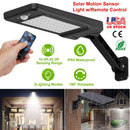 Solar Wall Light Outdoor 60LEDs PIR Motion Sensor Remote Control Wireless Lamps IP65 Waterproof Lighting for Garage Front Door Garden Pathway