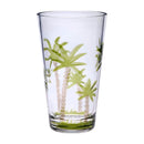 Palm Tree Design Acrylic Hi Ball Glasses Plastic, Bpa Free (Set of 4), 20Oz - Clear by HouseOfZazla