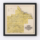Vintage Map of Goodhue County, Minnesota 1874
