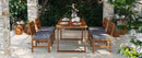 U_STYLE Farmhouse 5-Piece Outdoor Patio Dining Set with Adjustable Legs by HouseOfZazla
