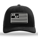 45th & 47th President Flag Hat (Monochrome)