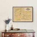 Vintage Map of Olmsted County, Minnesota 1874