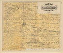 Vintage Map of Olmsted County, Minnesota 1874