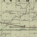 Vintage Map of Dodge County, Minnesota 1874