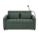 Convertible Sofa Bed Loveseat Sofa With Three USB Ports, Two Side Pockets, Two Cup Holders And 360° swivel Phone Holder For Living Room by HouseOfZazla