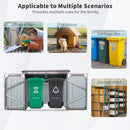 Garbage Bin Shed Stores 2 Trash Cans Metal Outdoor Bin Shed For Garbage Storage by HouseOfZazla