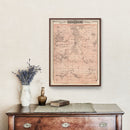 Vintage Map of Steele County, Minnesota 1874