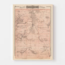 Vintage Map of Steele County, Minnesota 1874