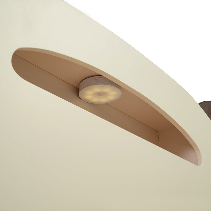 3-Pieces Bedroom Sets Twin Size Bear-Shape Platform Bed with Nightstand and Storage dresser,Cream+Walnut