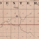 Vintage Map of Mower County, Minnesota 1874