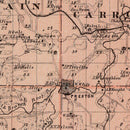 Vintage Map of Fillmore County, Minnesota 1874