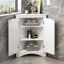 Triangle Bathroom Storage Cabinet With Adjustable Shelves, Freestanding Floor Cabinet For Home Kitchen by HouseOfZazla