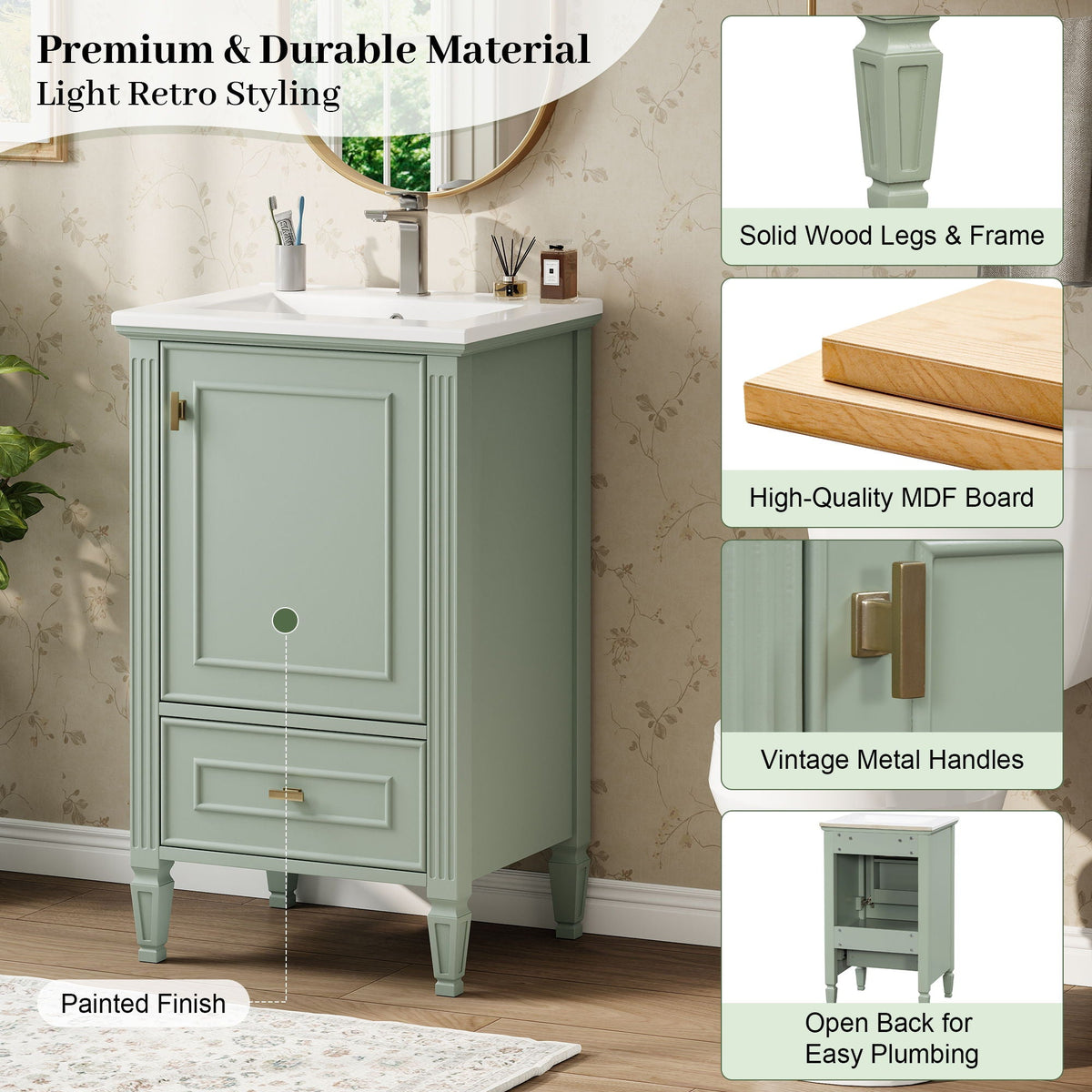 Retro Bathroom Vanity With Sink, photo 11 of 40