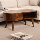 Solid Wood Mini Chestnut Wave Coffee Table