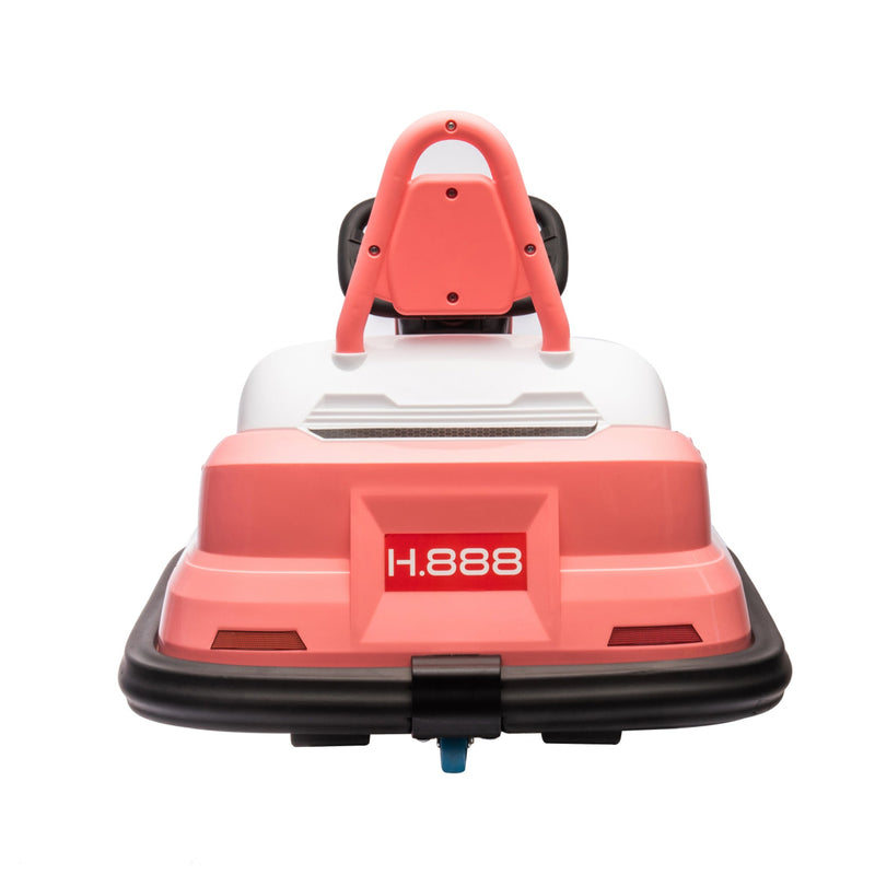 6V Kids Ride on Electric Go Kart Bumper Car W/Parents Remote Control,Three Speed Adjustable,LED Lights,Horn,Bluetooth,Player&360Spin,Vehicle body with Anti-collision padding for 18m+.