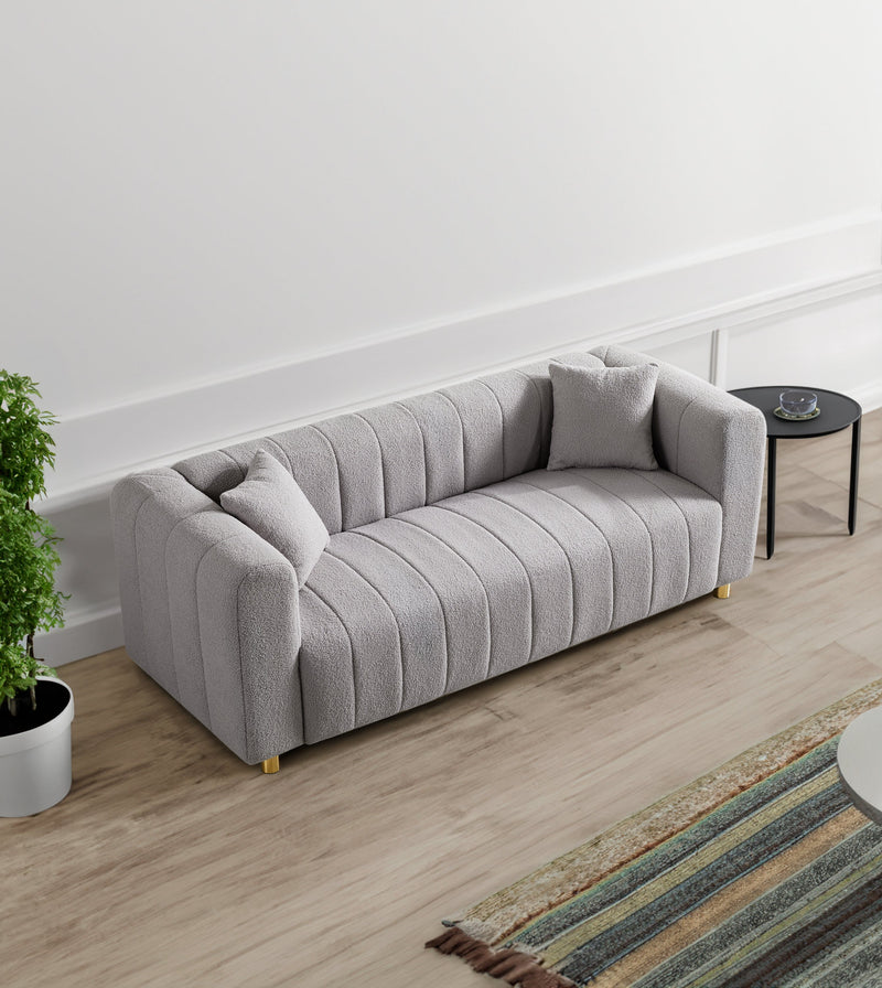 81.89"Teddy Large Modern Sofa with Gold Metal Legs,3 Seater Upholstered Sofa Love Seats Furniture for Bedroom, Apartment